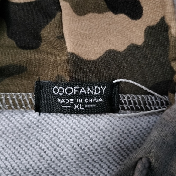 Coofandy Men's Cotton Blend Pullover Camo Hoodie Sweatshirt Size XL - Picture 7 of 8